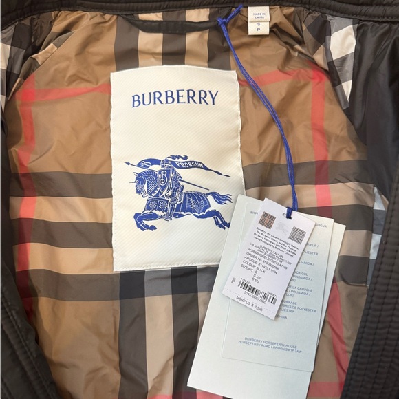 Burberry Tan and Red Check Pattern Jacket - Picture 3 of 5